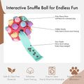 Pet Snuffle Ball Interactive Treat Dispensing Toy Nose Work Training Puzzle for Dogs Stress Relief Boredom Machine Washable