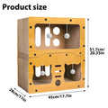Cat Scratcher Bed Wooden Detachable Corrugated Board, Cat Hole Hanging Ball Toy, Large Space Cardboard Cat Bed Apartment