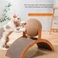 2-in-1 Wooden Cat Scratching Post And Ball Set Durable Solid Wood Sisal Scratch Board Interactive Paw Toy for Cats And Kittens