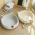 Durable 2-in-1 Cat Scratcher & Bed + Colorful Balls. Space-saving, natural style for cats & small dogs.