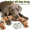 Hot Dog Sausage Plush Chew Toy for Dogs BB Squeaker Press Sound Design Bite Resistant Pet Teeth Grinding Boredom Relief Toy