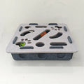 Pet Cat Puzzle Maze Holes Toys Felt Box With Bell Ball Kitten Playing Toys Interactive Funny Combination Set Cat Supplies