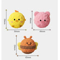 1Pc 5×5cm Cartoon Spiky Squeaky Dog Toy Ball Plush Animal Chew Toy Teeth Cleaning Interactive Pet Sound Toy Puppy Self Play Gift
