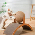 Cat Scratching Ball Wooden Cat Scratcher Natural Sisal Scratch Board Scratching Column  Wear-Resistant Paw Wood Scraper