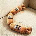 Hot Dog Sausage Plush Chew Toy for Dogs BB Squeaker Press Sound Design Bite Resistant Pet Teeth Grinding Boredom Relief Toy