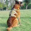 Dog Tactical Harness No Pull,Pet Dog Harness with 4 Dog Patches, Reflective Pet Harness Vest with Durable Soft Padded Handle