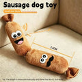 Hot Dog Sausage Plush Chew Toy for Dogs BB Squeaker Press Sound Design Bite Resistant Pet Teeth Grinding Boredom Relief Toy
