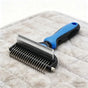 Professional 2In1 Double-Sided Pet Grooming Brush Dog Comb Rake Comfortable Handle For Dogs Cats Remove Knots Tangles Easily