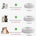 Soft Pet Cat Bed Pad Plush Warm Faux Fur dog Calm Bed Donut Round Bed Comfortable Sleeping Washable for Small Medium Dog and Cat