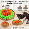 Interactive Dog Snuffle Mat - Washable Pet Sniffing Pad for Stress Relief - Slow Feeding Mat for Training & Foraging Skills