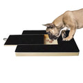Dog Nail Scratch Board Nail Trim Pad Pull-Out Wooden Pet Scratching Board Toy Built-in Treat Box Dog Sandpaper Board Scratcher