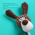 Soft Plush Dog Squeaky Toy Bite Resistant Molar Chew Doll Interactive Sound Pet Toy Puppy Anxiety Relief Boredom Relief Companio
