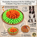 Interactive Dog Snuffle Mat - Washable Pet Sniffing Pad for Stress Relief - Slow Feeding Mat for Training & Foraging Skills