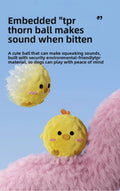 1Pc 5×5cm Cartoon Spiky Squeaky Dog Toy Ball Plush Animal Chew Toy Teeth Cleaning Interactive Pet Sound Toy Puppy Self Play Gift