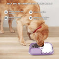 Pet Licking Mat with Suction Cup Slow Feeder Food-Grade Silicone Dog Treat Mat for Anxiety Relief Slow Eating Choking Prevention