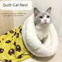 Cat Bed Pet Mattress Warm Soft Plush Pet Bed with Cover Round Cat Dog Sleeping Nest Cave for Small Dogs Kitten