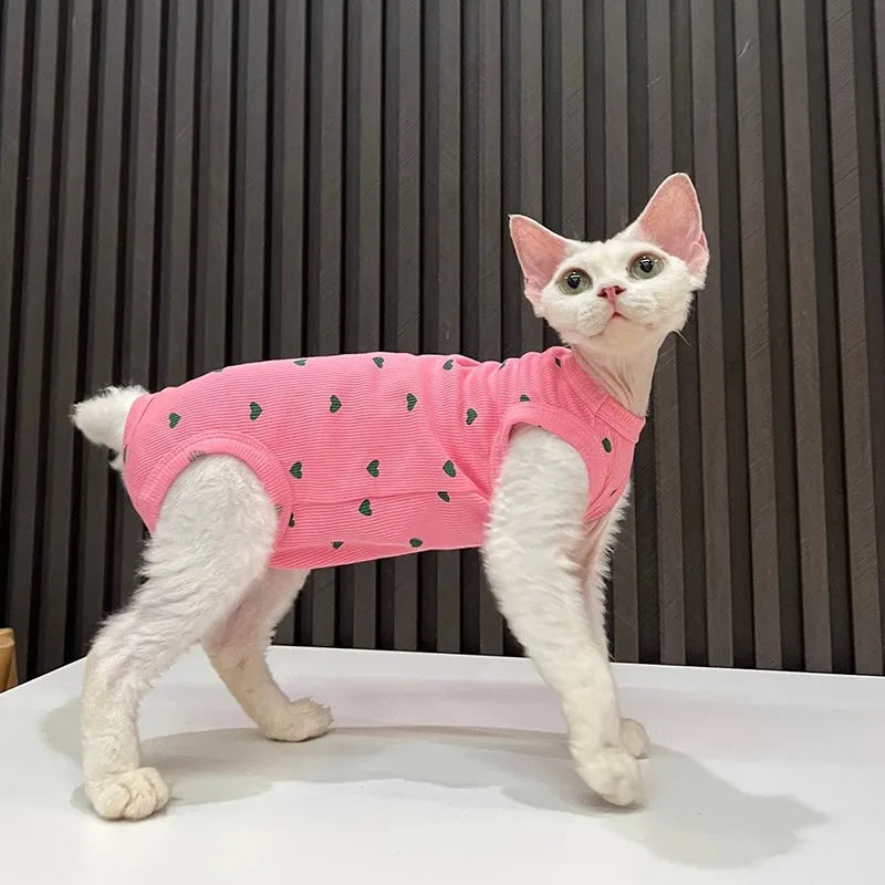 Pet clothes Sphinx hairless cat Devon clothes stretch off off four legs clothes thin warm