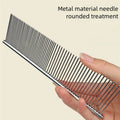 Stainless Steel Dog Comb for Long Hair Fur Removal 16/19cm Pet Grooming Brush Cat Shaggy Dog Dematting Comb