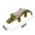 Pet Dog Toy Linen Plush Crocodile Animal Toy Dog Chew Squeaky Noise Toy Cleaning Teeth Supplies Toy Tough Interactive Doll