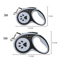 Retractable Dog Leash 3M/5M Pet Walking Lead One-Button Lock Non-Slip Handle for Small Dogs Cats Training Hiking Puppy Supplies