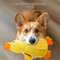 Cute Charging Duck Squeaky Plush Dog Toy for Golden Retriever Teddy Chew Teething Boredom Relief Small Yellow Duck Pet Supplies