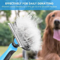 Professional 2In1 Double-Sided Pet Grooming Brush Dog Comb Rake Comfortable Handle For Dogs Cats Remove Knots Tangles Easily