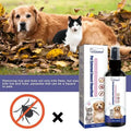Pet Dog Cat Anti Flea Drops 100ml Insectcide Flea Lice Insect Remover Spray Flea And Tick Concentrate Formula Pet Flea Remover