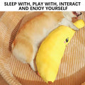 Pets Calming-Banana Plush Toy Squeaky 2 In 1 Anxiety Boredom Relief Dog Chewing Toys Soft Sturdy For Pet Alone Companion