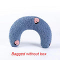 Soft Plush Pet Cat Pillow U-shaped Neck Protection Deep Sleep Cushion for Small Dogs Puppy Kitten Bed Accessories Calming Toy