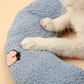 Soft Plush Pet Cat Pillow U-shaped Neck Protection Deep Sleep Cushion for Small Dogs Puppy Kitten Bed Accessories Calming Toy