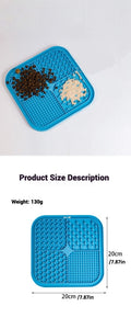 Pet Licking Mat with Suction Cup Slow Feeder Food-Grade Silicone Dog Treat Mat for Anxiety Relief Slow Eating Choking Prevention