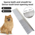 Stainless Steel Dog Comb for Long Hair Fur Removal 16/19cm Pet Grooming Brush Cat Shaggy Dog Dematting Comb