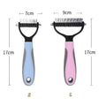 Double Sided Pet Deshedding Brush Stainless Steel Dog Comb Grooming Tool for Shedding And Dematting - Effective Pet Care