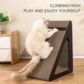 2 in 1 Cat Scratcher Cardboard with Ball Triangles Cat Scratching Board Wear-resistant Cats Clawing Board Pet Climbing Frame
