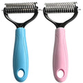 Cat Hair Removal Comb Dog Hair Removal Brush Stainless Steel Double Sided Pet Grooming Brush Removing Tangles Cat Accessories