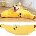 Pets Calming-Banana Plush Toy Squeaky 2 In 1 Anxiety Boredom Relief Dog Chewing Toys Soft Sturdy For Pet Alone Companion