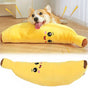 Pets Calming-Banana Plush Toy Squeaky 2 In 1 Anxiety Boredom Relief Dog Chewing Toys Soft Sturdy For Pet Alone Companion