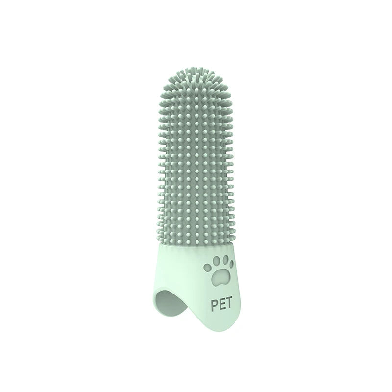 Soft Silicone Dog Toothbrush 360° Finger Toothbrush for Dogs Cats Durable Pet Finger Brush Tooth Cleaning Tool for All Breeds