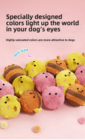 1Pc 5×5cm Cartoon Spiky Squeaky Dog Toy Ball Plush Animal Chew Toy Teeth Cleaning Interactive Pet Sound Toy Puppy Self Play Gift