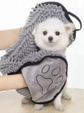 Large Soft Pet Bath Towel Quick-Drying Super Absorbent Foldable Skin-Friendly Cat Dog Bath Robe for Comfortable Cleaning