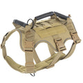 Dog Tactical Harness No Pull,Pet Dog Harness with 4 Dog Patches, Reflective Pet Harness Vest with Durable Soft Padded Handle