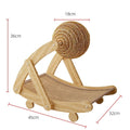 2-in-1 Wooden Cat Scratching Post And Ball Set Durable Solid Wood Sisal Scratch Board Interactive Paw Toy for Cats And Kittens