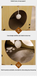 Vertical Corrugated Cardboard Cat Scratcher Durable Sofa Protector Cat Bed Scratch Pad Kitten Toy Cat Tower Cat Scratcher