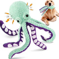 Dog plush squeaky toy octopus design interactive boredom relief pet anti-destruction toy
