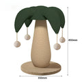 Mushroom Shape Cat Scratching Post with Hanging Ball, Sisal Rope Cat Scratcher Toy for Indoor Cats, Fun Play Center To Save