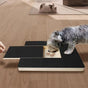 Dog Nail Scratch Board Nail Trim Pad Pull-Out Wooden Pet Scratching Board Toy Built-in Treat Box Dog Sandpaper Board Scratcher