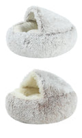 Cat Dog  Bed Pet Mattress Sleeping Warm Soft Plush Pet Bed with Cover Round  Nest Cave for Small Dogs kitten
