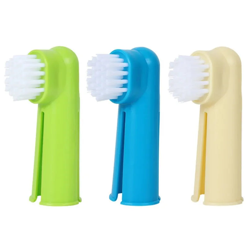 Dog Toothbrush Set Pet Toothbrush 3PCS Dog Teeth Cleaning Finger Dogs Toothbrushes Suit Oral Care Cat Tooth Brush Pet Supplies