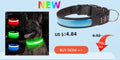 LED Glowing Dog Collar Adjustable Flashing Rechargea Luminous Collar Night Anti-Lost Dog Light HarnessFor Small Dog Pet Products