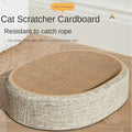 Cat Scratcher Cardboard Round Oval Cat Scratch Pad Bowl Nest for Indoor Cats Grinding Claw Round Cat Scratching Board
